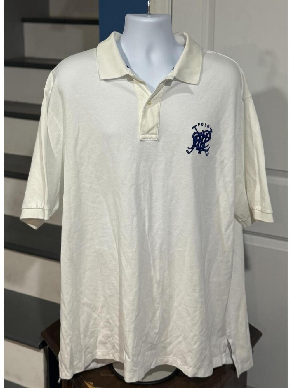 NEW! Polo by Ralph Lauren Men's 2XLT Tall White Golf Polo Short Sleeve Shirt
